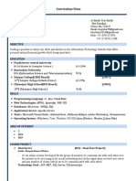 Format of Resume For Job