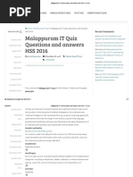 Malappuram IT Quiz Questions and Answers HSS 2016 - IT Quiz