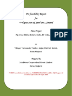 Pre Feasibility Report For Welspun Iron & Steel Pvt. Limited