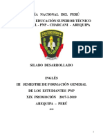 Sílabo de Inglés III Semestre PNP Arequipa 2018