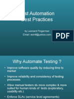 Test Automation Best Practices: by Leonard Fingerman