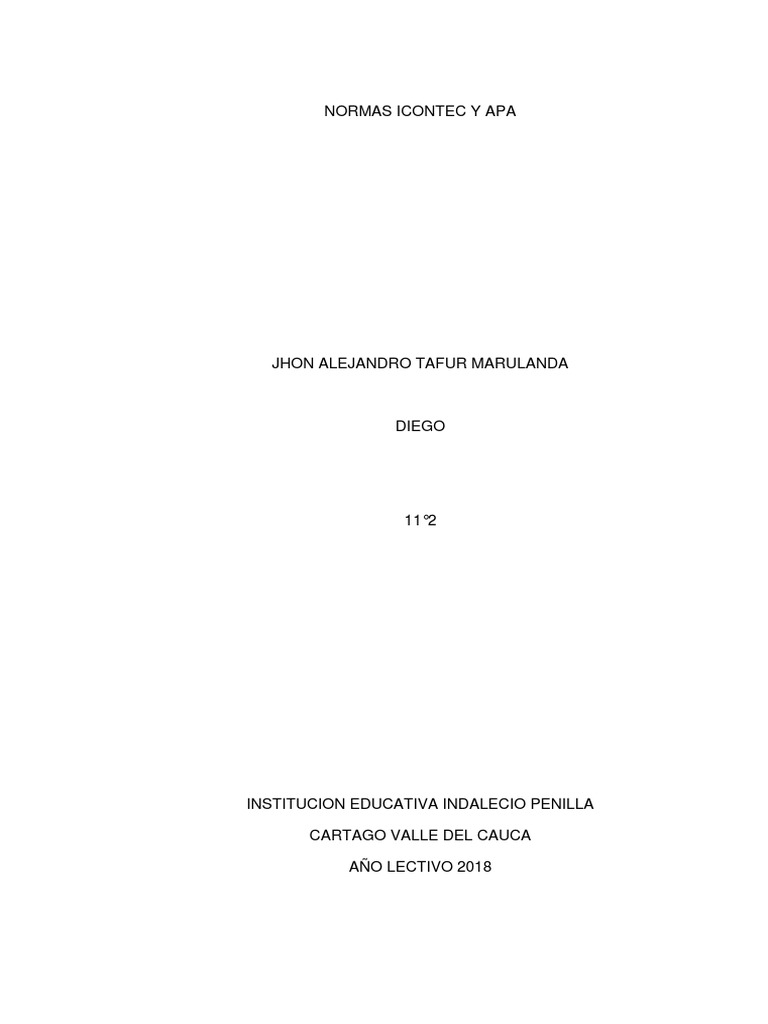 Normas Icontec y APA: Guía Completa | PDF | Tabla (base de datos ...