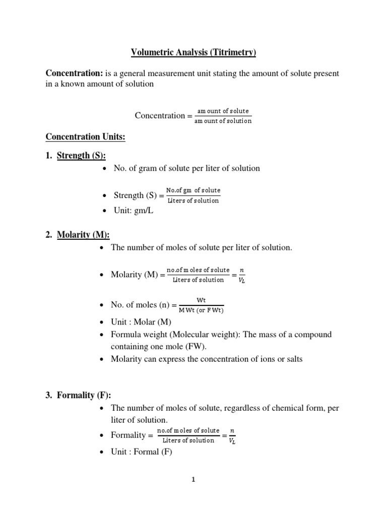 Analytical Chemistry Titration | PDF | Molar Concentration | Mole (Unit)