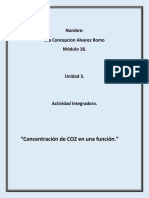 Concentración de CO2 en una función exponencial