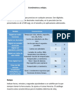 Cronómetros y Relojes