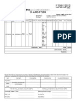 Claims Form: Ranhill Bersekutu Sdn. BHD