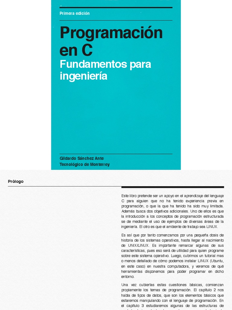 Fundamentos de Programación en C y Linux | PDF | Entorno de desarrollo ...