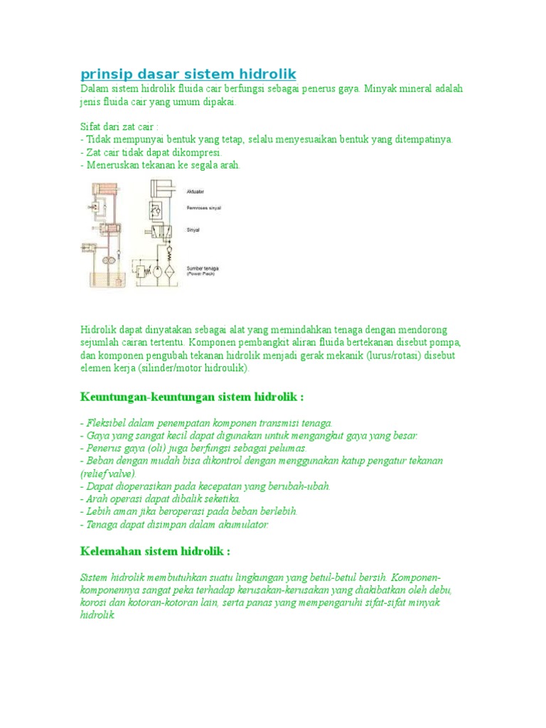 Prinsip Dasar Sistem Hidrolik Pdf