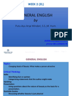 General English: Week 2 (El)