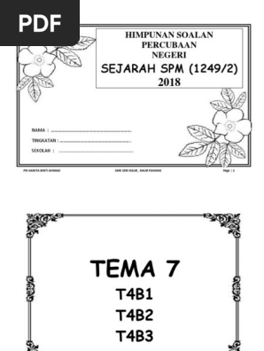 2018 Tema 7 Soalan Trial Negeri Cghanita Pdf