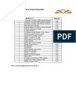 Precios de Útiles Escolares