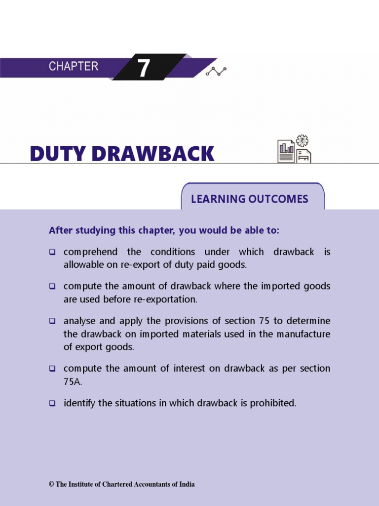 Duty Drawback PDF Customs Excise