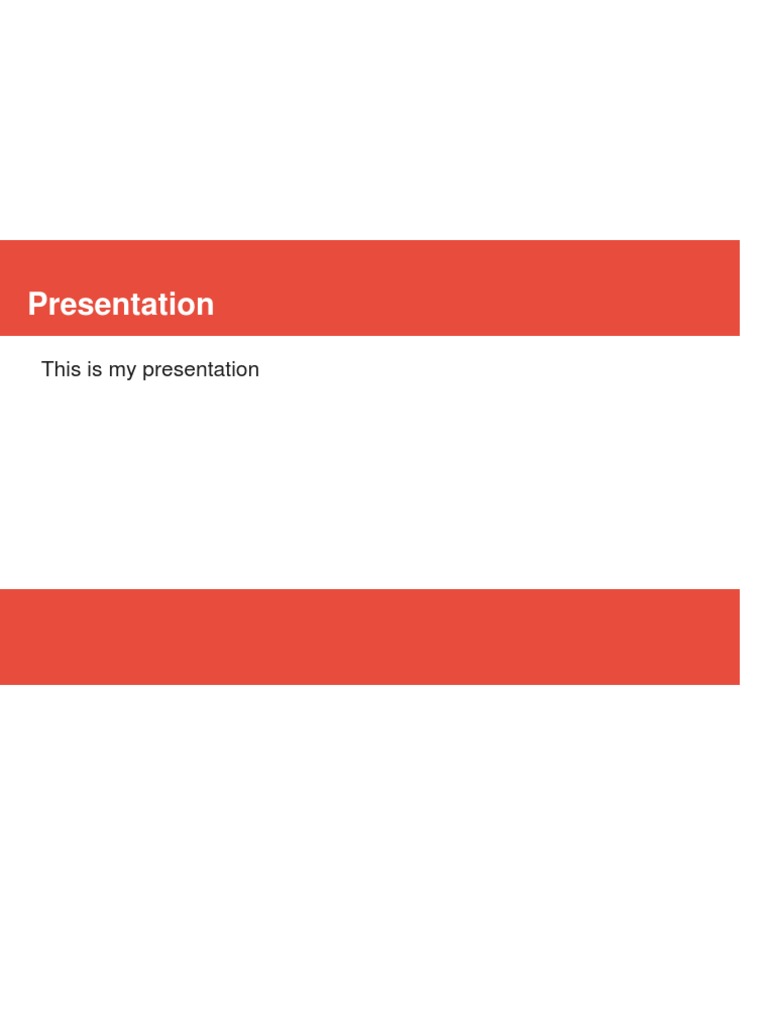 Presentation: This Is My Presentation | PDF