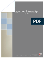 Report On Internship: Nadia Nahar Institute of Information Technology, University of Dhaka