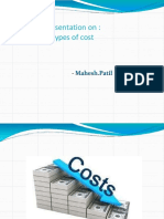 Presentation On: Types of Cost