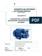 Informe Del Taller N°1mmto de Electromecanico