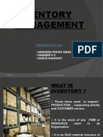 Inventory Management: Presented by