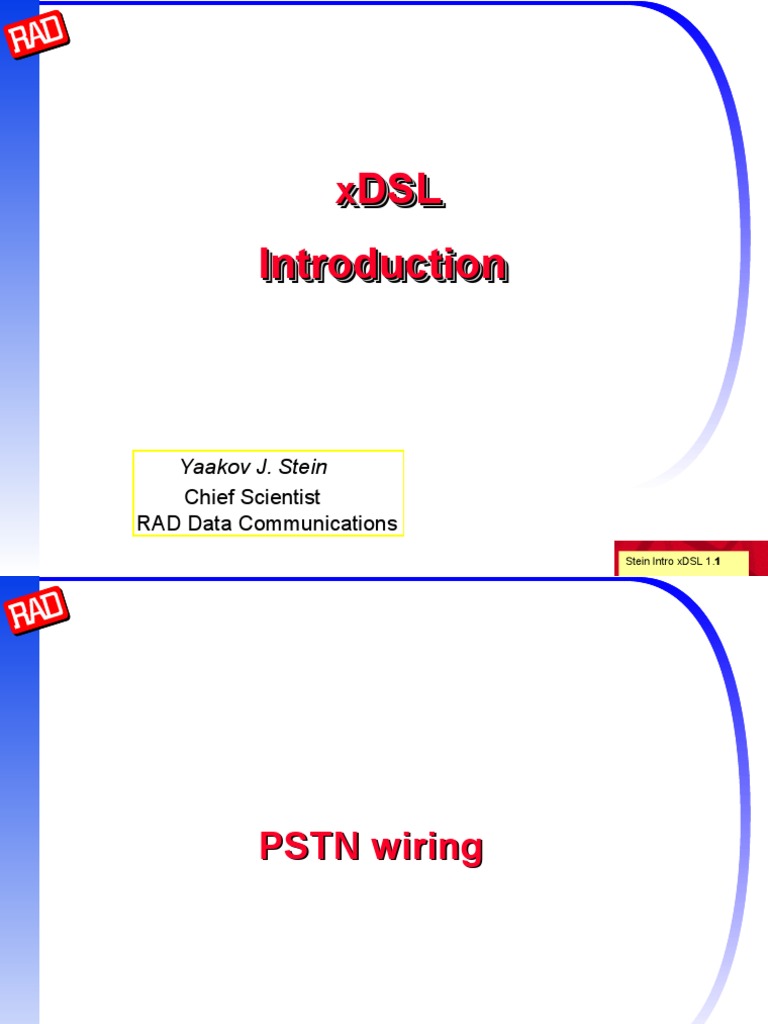 DSL DSL: Chief Scientist RAD Data Communications | PDF | Digital ...