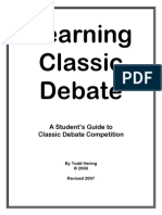 Learning Classic Debate: A Student's Guide To Classic Debate Competition