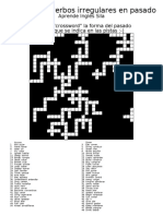 Crossword - Past Irregular Verbs PDF