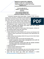 Pengumuman Hasil Administrasi CPNS Jombang 2018 PDF