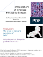 The Many Presentations of Inherited Metabolic Diseases