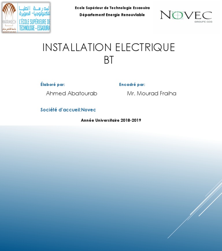 Installation Électrique BT à Essaouira | PDF