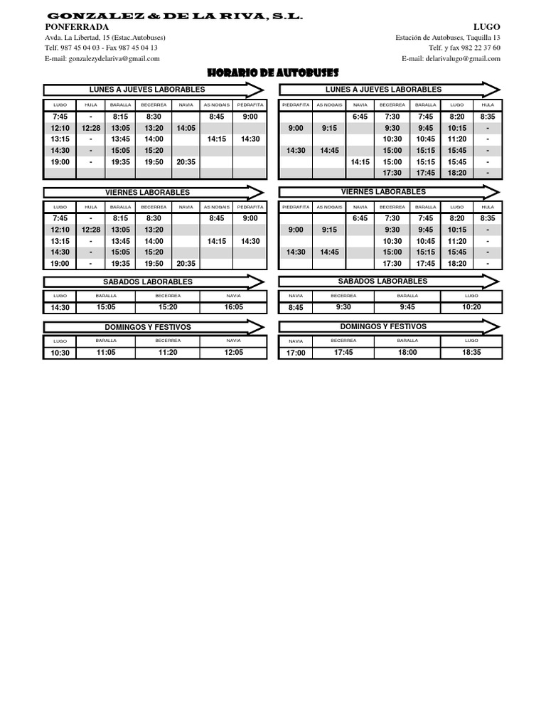 Badessi Foto Horarios De Autobuses Ravena