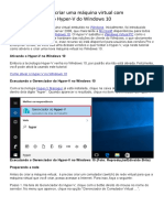 Como Criar Uma Máquina Virtual Com Hiper-V w10
