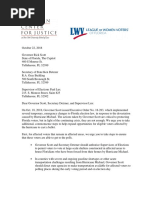 League of Women Voters of Florida and Brennan Center Letter to Florida Officials