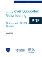 Employer Supported Volunteering: Guidance To Nhsscotland Boards