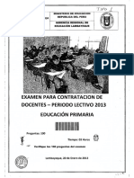 Examen Nombramiento Docente 2013 Primaria