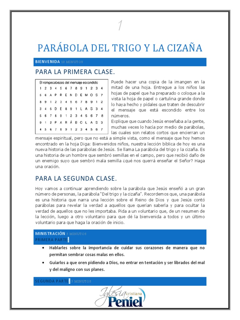 Lección 2 - La Parábola Del Trigo y La Cizaña | Parábolas de Jesús | Jesús