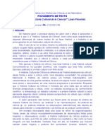 Fichamento Texto - PIMENTEL. Qué Es La Historia Cultural de La Ciencia - Práticas em HCM 2018