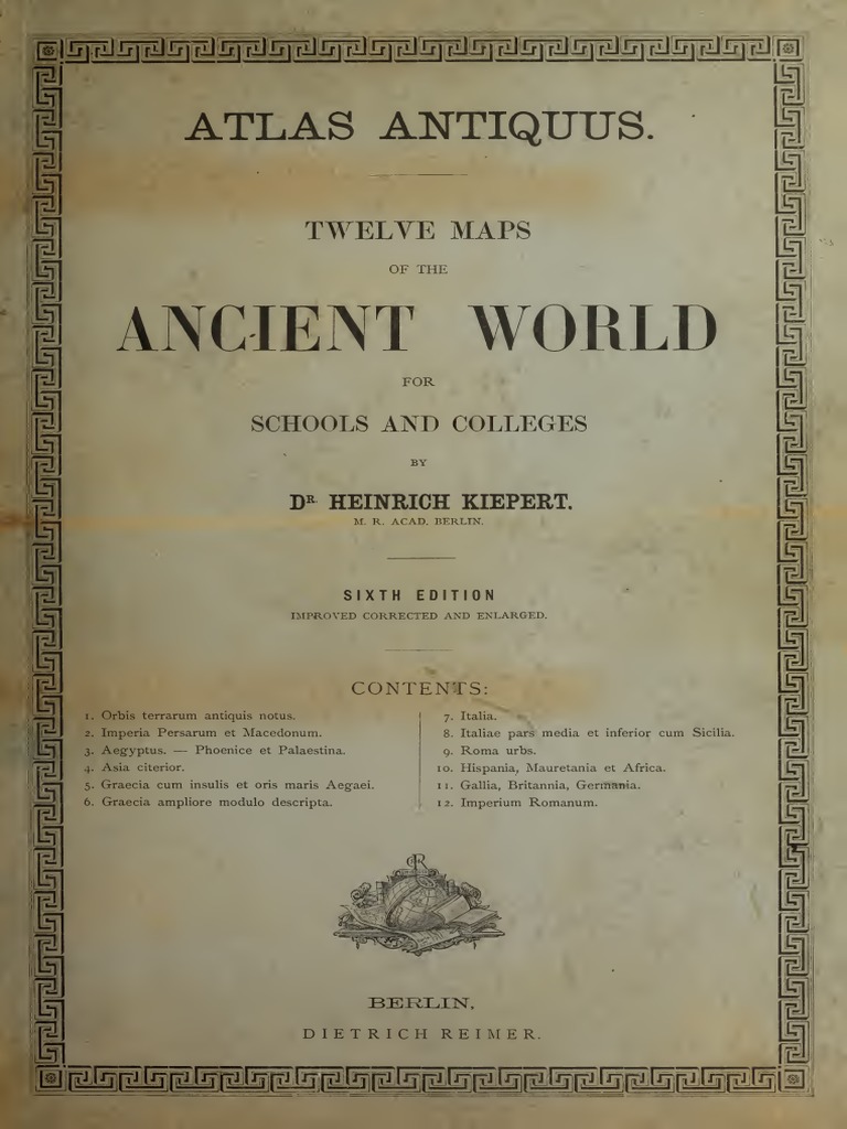 Reimer D Atlas Antiquus