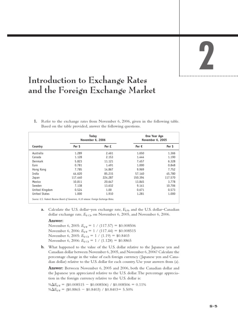 Ch2 Sm Pdf Japanese Yen Exchange Rate - 