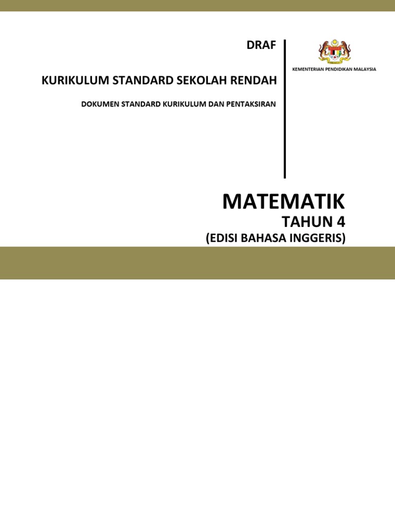 DSKP Mathematics Year 4 | PDF | Teaching Mathematics | Teachers