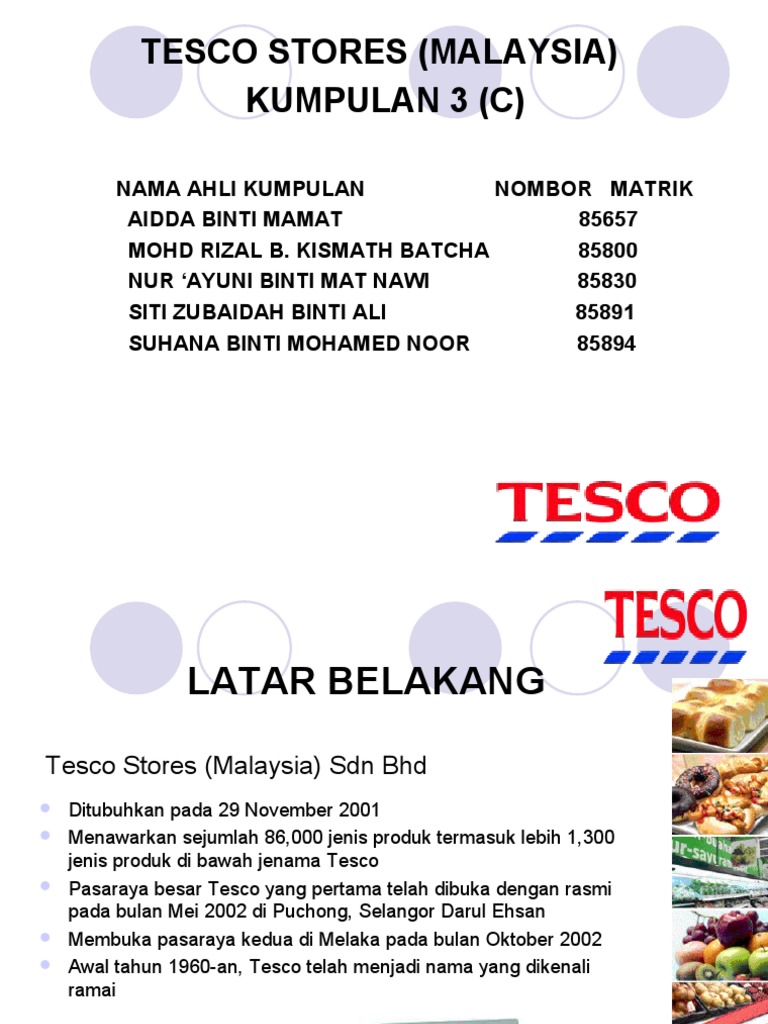 Presentation Tesco Malaysia