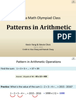 2 - Patterns in Arithmetic