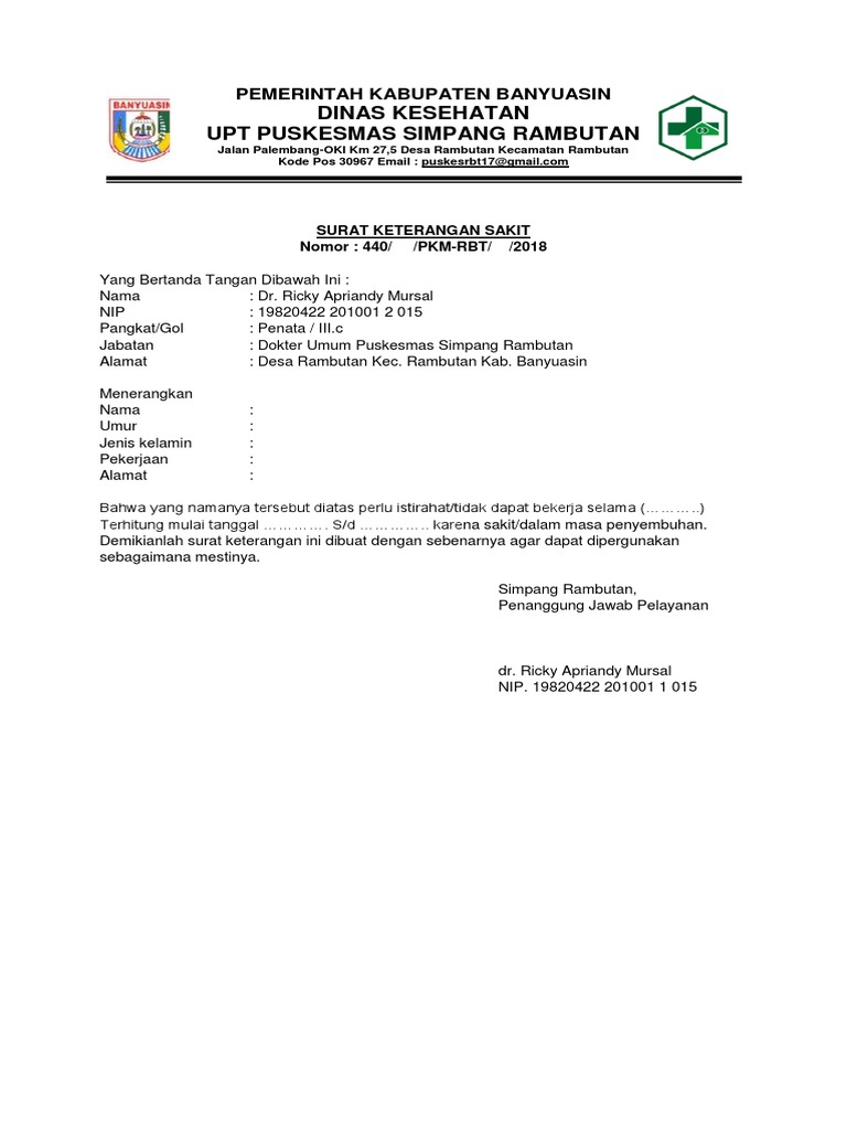 Blangko Srt Ket Sakit