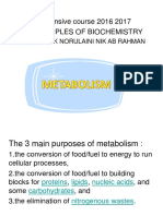 Intensive Course 2016 2017 Principles of Biochemistry: Prof Nik Norulaini Nik Ab Rahman