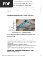 How To Determine Suitable Pipe Sizes For Water Distribution in Buildings