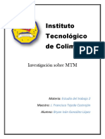 Instituto Tecnológico de Colima: Investigación Sobre MTM
