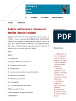 Foladori, H. - Análisis Institucional e Intervención Familiar