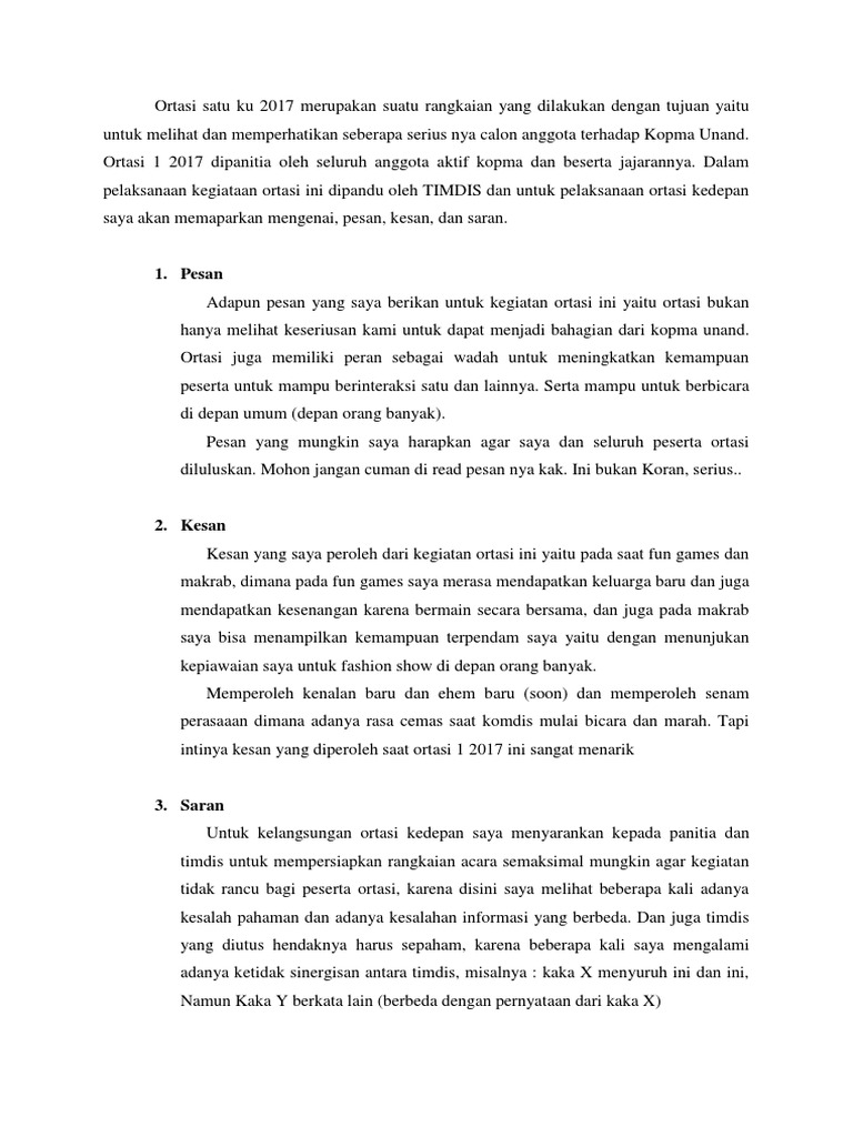 Surat Untuk Kopma