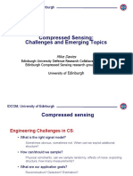 Compressed Sensing Challenges and Emerging Topics
