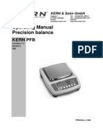 Kern PFB Precision Balance - User Manual