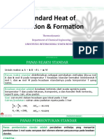 Thermodinamika Standard Heat Reaction Formation