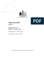Liquor Act 2010: Australian Capital Territory