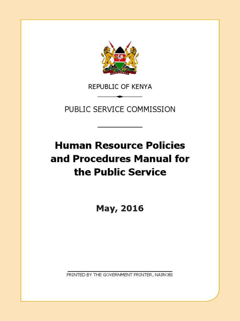 HR Policies and Procedures Manual 2016 | PDF | Performance Appraisal ...